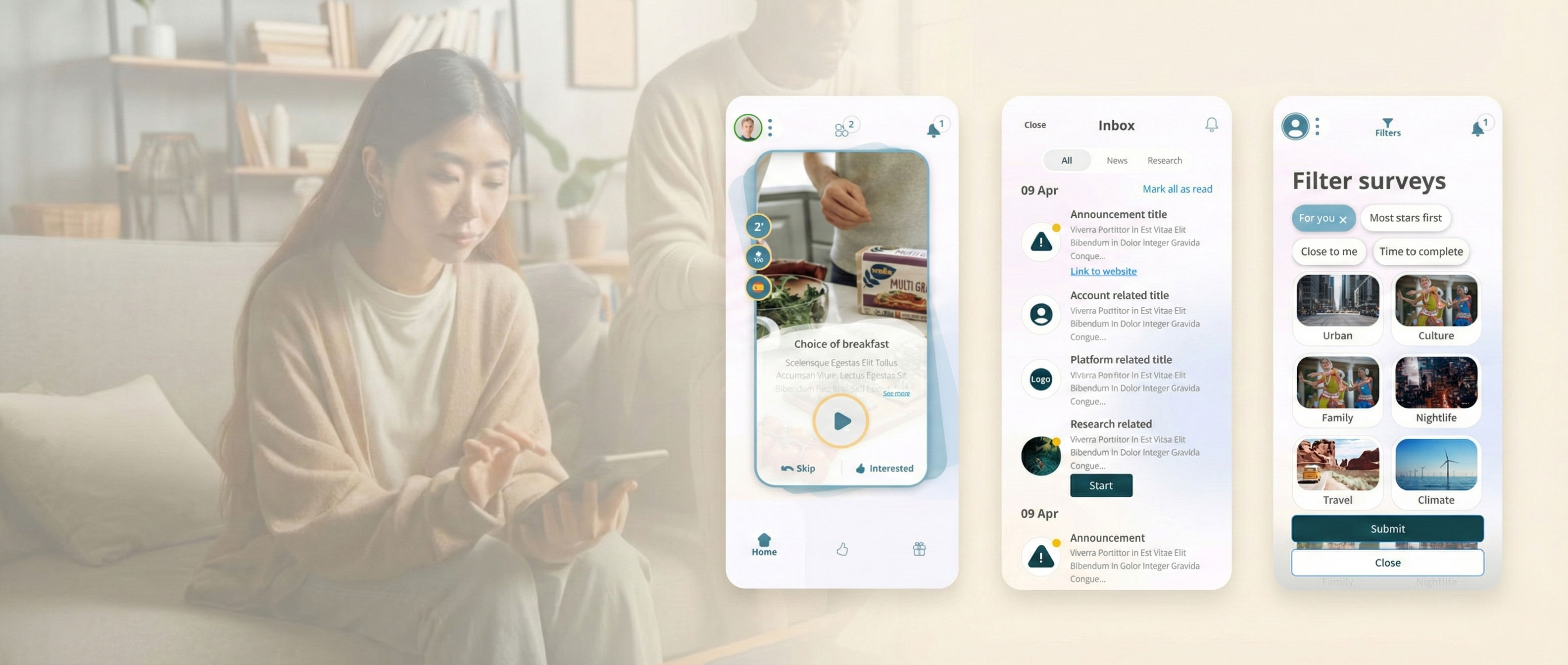 Swipe Surveys mobile app cover